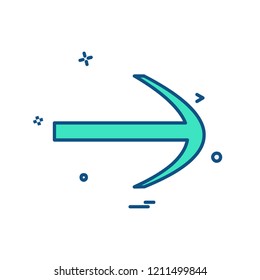 Right arrow icon design vector