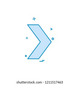 Right arrow icon design vector
