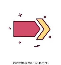 Right arrow icon design vector