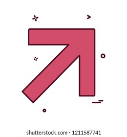 Right arrow icon design vector