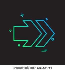 Right arrow icon design vector