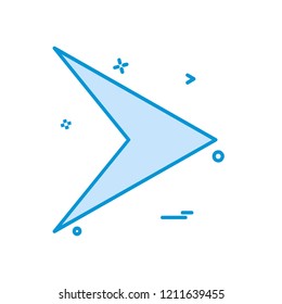 Right arrow icon design vector