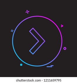 Right arrow icon design vector