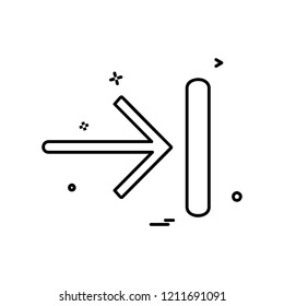 Right arrow icon design vector