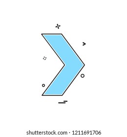 Right arrow icon design vector