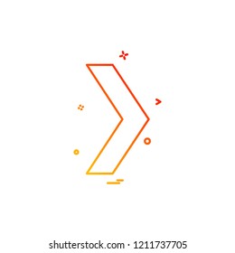 Right arrow icon design vector