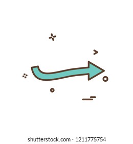Right arrow icon design vector