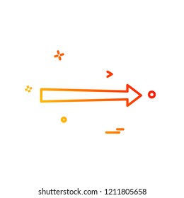 Right arrow icon design vector