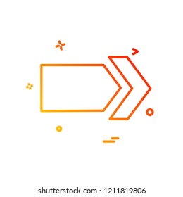 Right arrow icon design vector