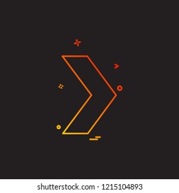 Right arrow icon design vector