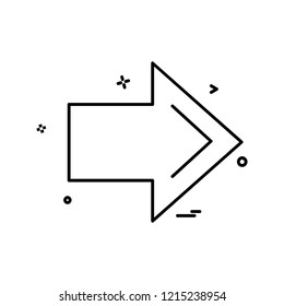 Right arrow icon design vector