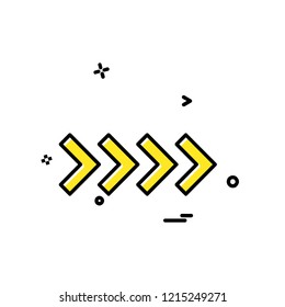 Right arrow icon design vector