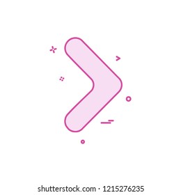 Right arrow icon design vector