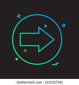 Right arrow icon design vector