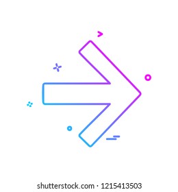 Right arrow icon design vector