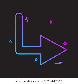 Right arrow icon design vector