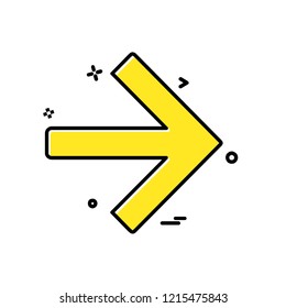 Right arrow icon design vector