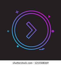 Right arrow icon design vector
