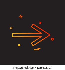 Right arrow icon design vector