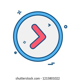 Right arrow icon design vector