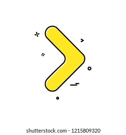 Right arrow icon design vector