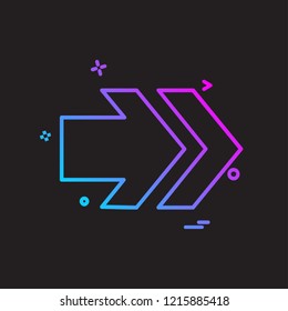 Right arrow icon design vector