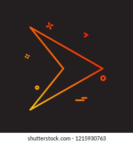 Right arrow icon design vector