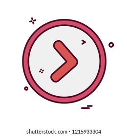 Right arrow icon design vector