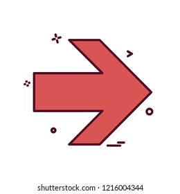 Right arrow icon design vector