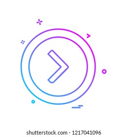 Right arrow icon design vector