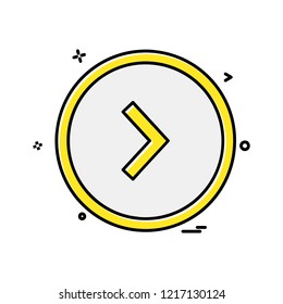 Right arrow icon design vector