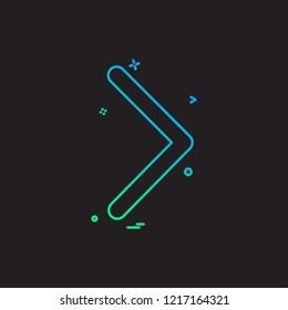 Right arrow icon design vector