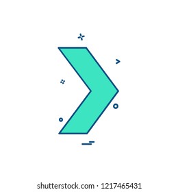 Right arrow icon design vector