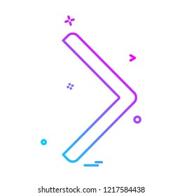 Right arrow icon design vector