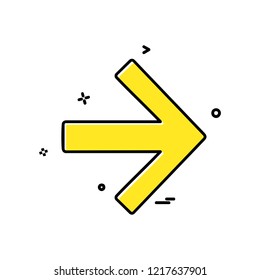 Right arrow icon design vector