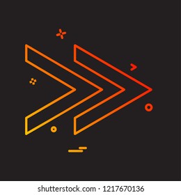 Right arrow icon design vector
