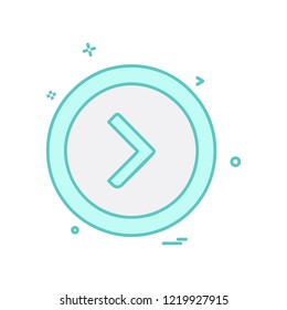 Right arrow icon design vector