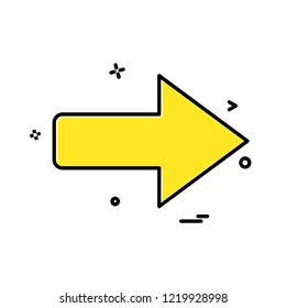 Right arrow icon design vector