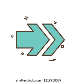 Right arrow icon design vector