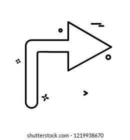 Right arrow icon design vector