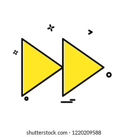 Right arrow icon design vector