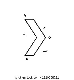 Right arrow icon design vector