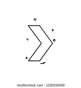 Right arrow icon design vector