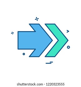 Right arrow icon design vector