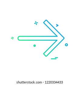 Right arrow icon design vector