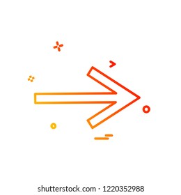Right arrow icon design vector