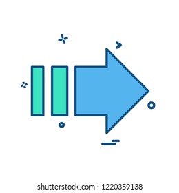 Right arrow icon design vector