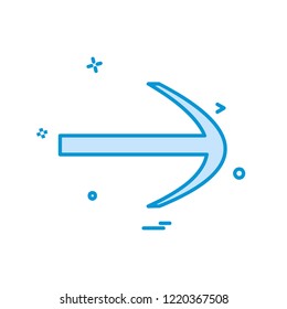 Right arrow icon design vector