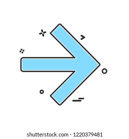 Right arrow icon design vector