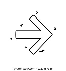 Right arrow icon design vector